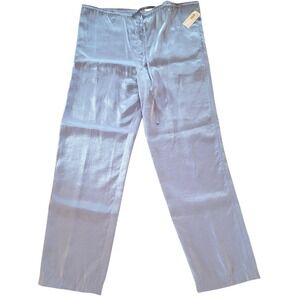 Isaac Mizrahi‎ 8 Pants Vintage Sateen Tie Front NEW *STAIN-See Photos* NWT $150-